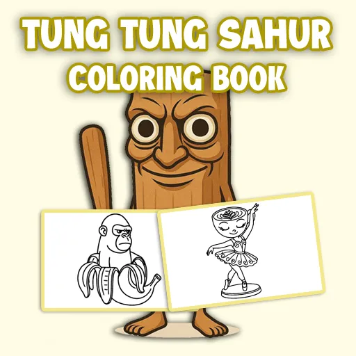 Tung Tung Sahur Coloring Book – Ramadan Art Game for Kids